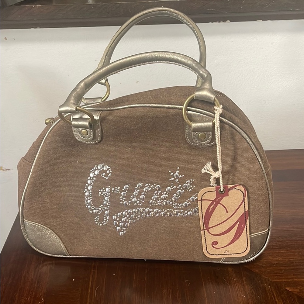 Vintage GUnit Rhinestone Bowling Bag - Fudge